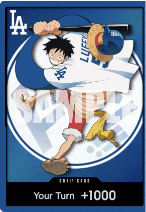Dodgers One Piece Night Promo Don!! Card